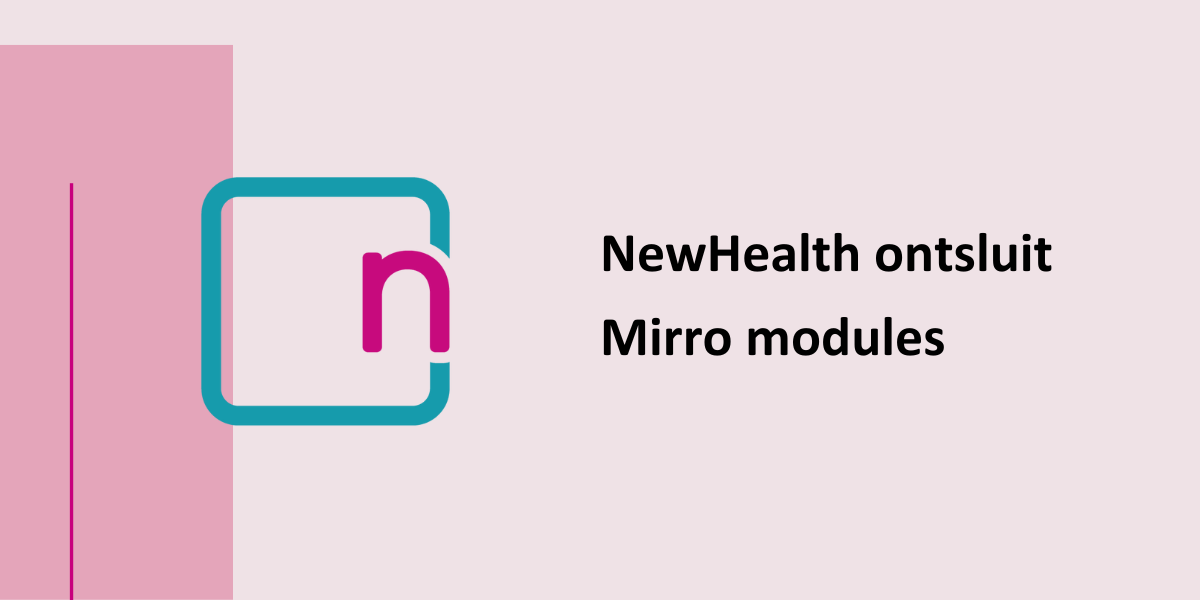 NewHealth ontsluit Mirro modules, met een logo van NewHealth