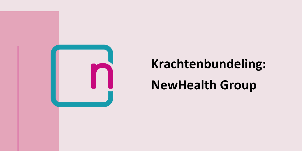 Bundelen van krachten, met een logo van NewHealth